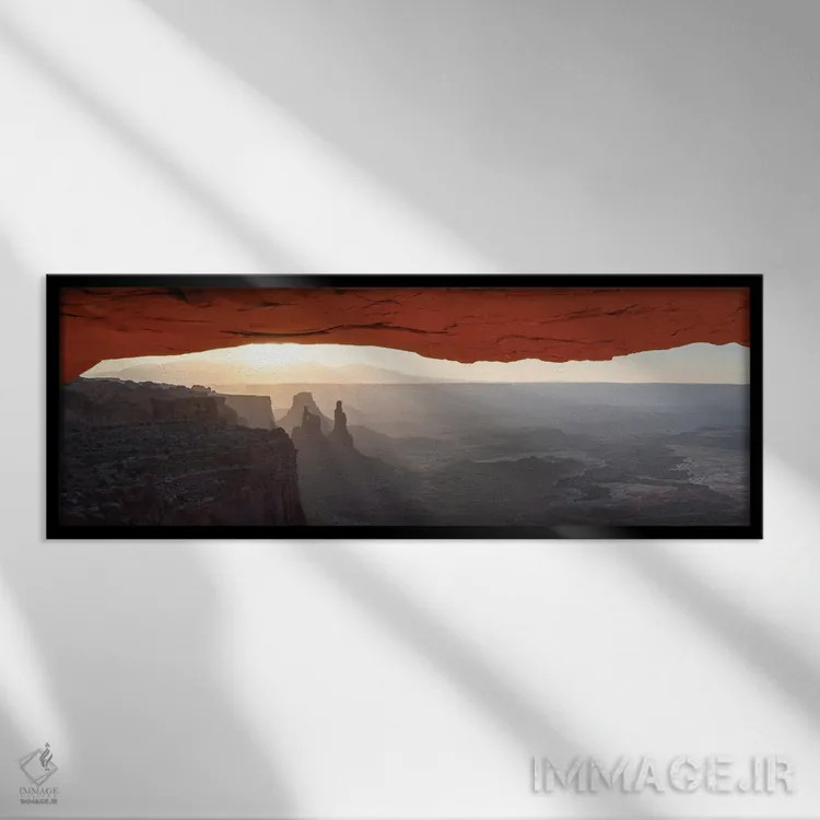 تابلو پانورامای طاق مسا اثر داستین لِفور - نمای قابدار مشکی