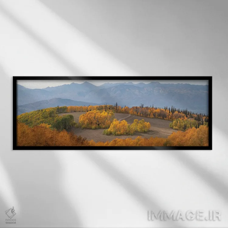 تابلو چمنزار کوهستانی یوتا اثر داستین لِفور - نمای قابدار مشکی