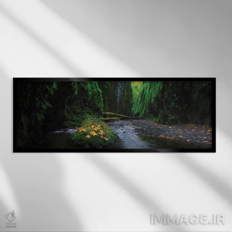 تابلو پاییز در درهٔ عمیق اثر داستین لِفور - نمای قابدار مشکی