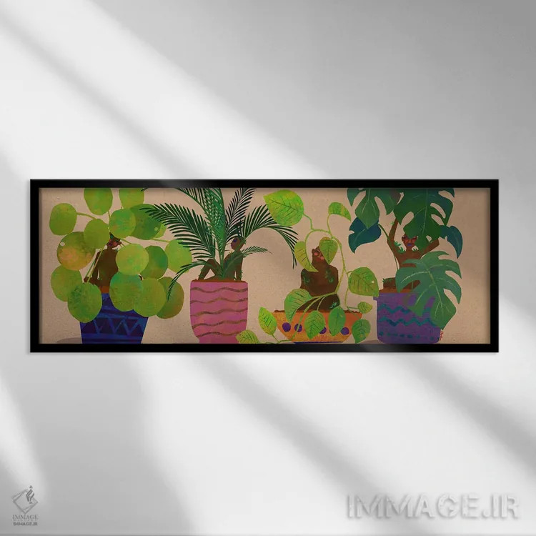 تابلو کاشته شده اثر دیلاشه آرتیستری (استودیو هنری) - نمای قابدار مشکی