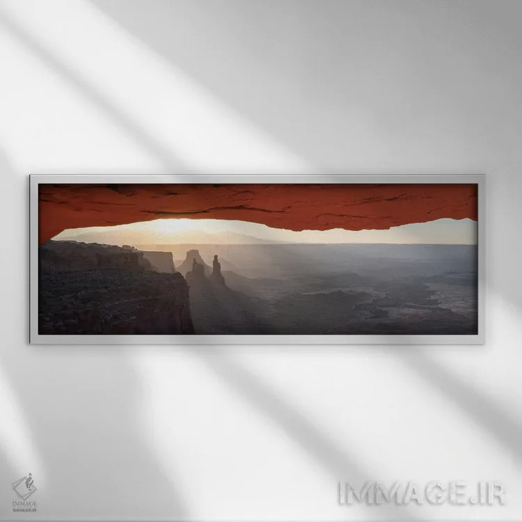 تابلو پانورامای طاق مسا اثر داستین لِفور - نمای قابدار سفید