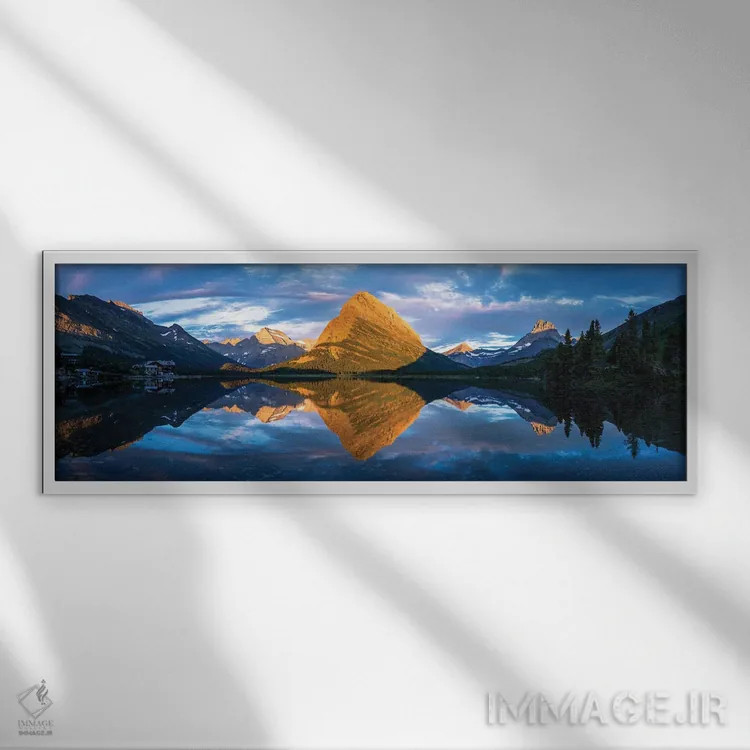 تابلو پانورامای دریاچه سویفتکارنت اثر داستین لِفور - نمای قابدار سفید