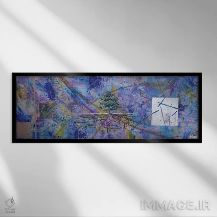 تابلو تعادل لغزان اثر دوناتو لاراتوندا - نمای قابدار مشکی