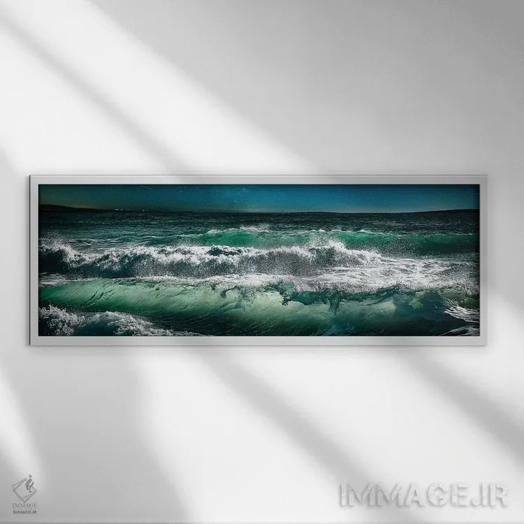 تابلو ساحل شماره ۱۲ اثر دانیلو د آلکساندریا - نمای قابدار سفید