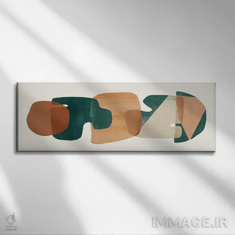 تابلو سنگهای انتزاعی دو اثر دانیلو د آلکساندریا - نمای روبهرو روی دیوار