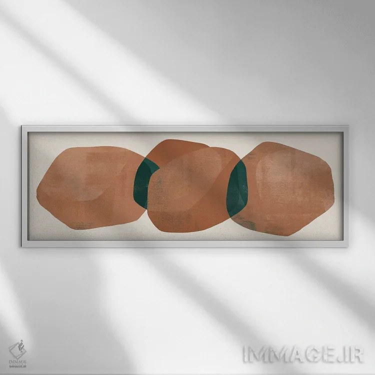 تابلو سنگهای انتزاعی یک اثر دانیلو د آلکساندریا - نمای قابدار سفید