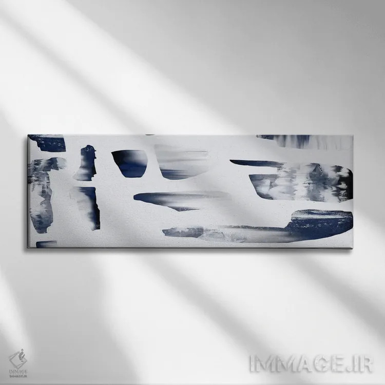 تابلو برف به شیوهٔ انتزاعی چهار اثر دانیلو د آلکساندریا - نمای روبهرو روی دیوار