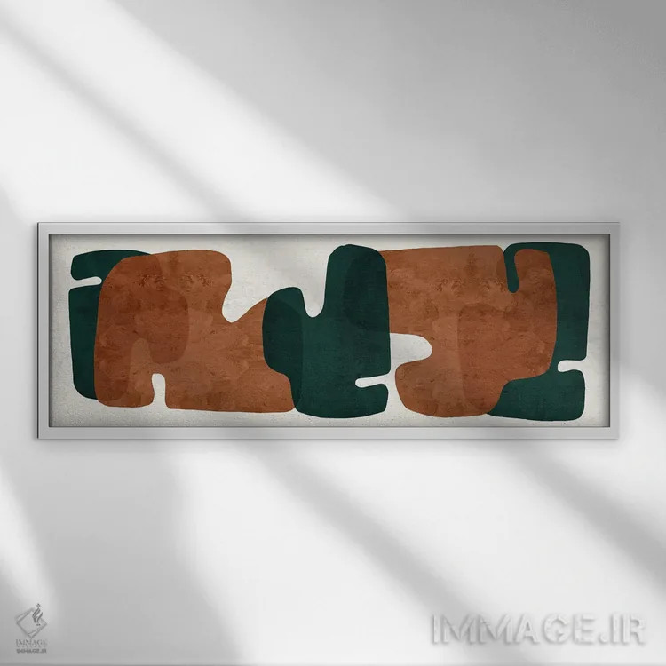 تابلو انتزاعی مینیمال یک اثر دانیلو د آلکساندریا - نمای قابدار سفید