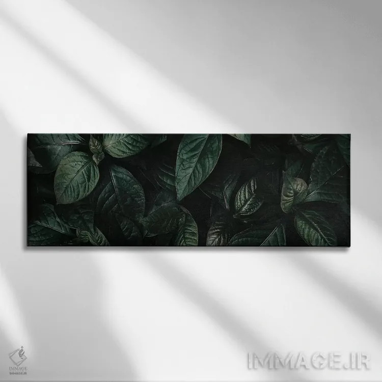 تابلو برگ سبز پنج اثر دانیلو د آلکساندریا - نمای روبهرو روی دیوار