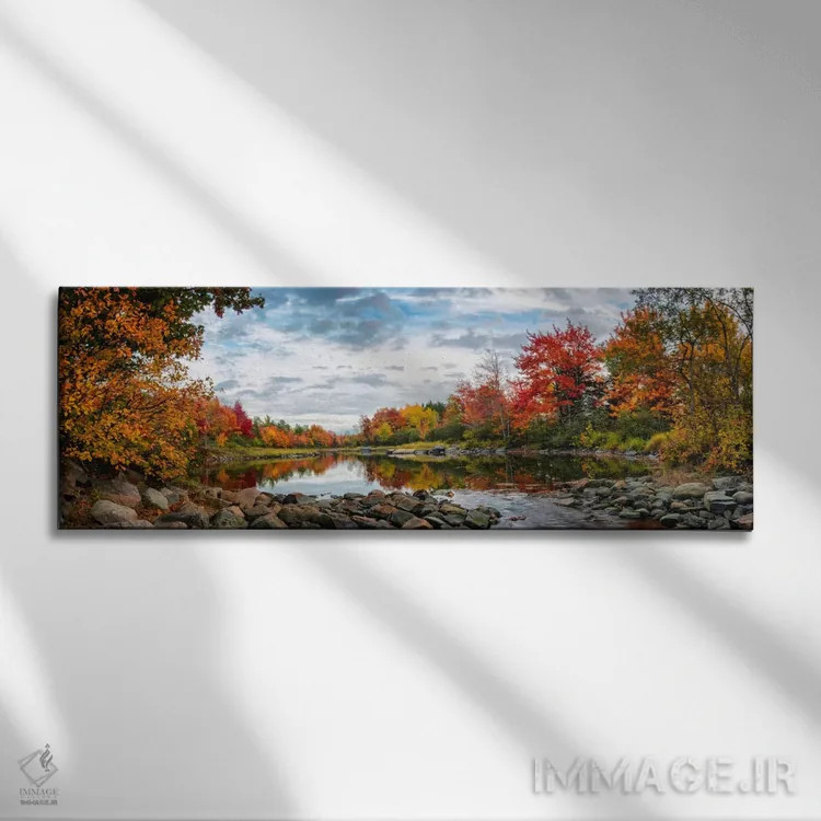 تابلو نمای سراسری نهر شمال شرقی اثر دنی هد - نمای روبهرو روی دیوار
