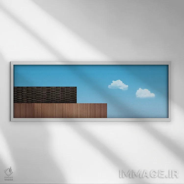 تابلو مینیمالیسم هفت اثر دانیلو د آلکساندریا - نمای قابدار سفید