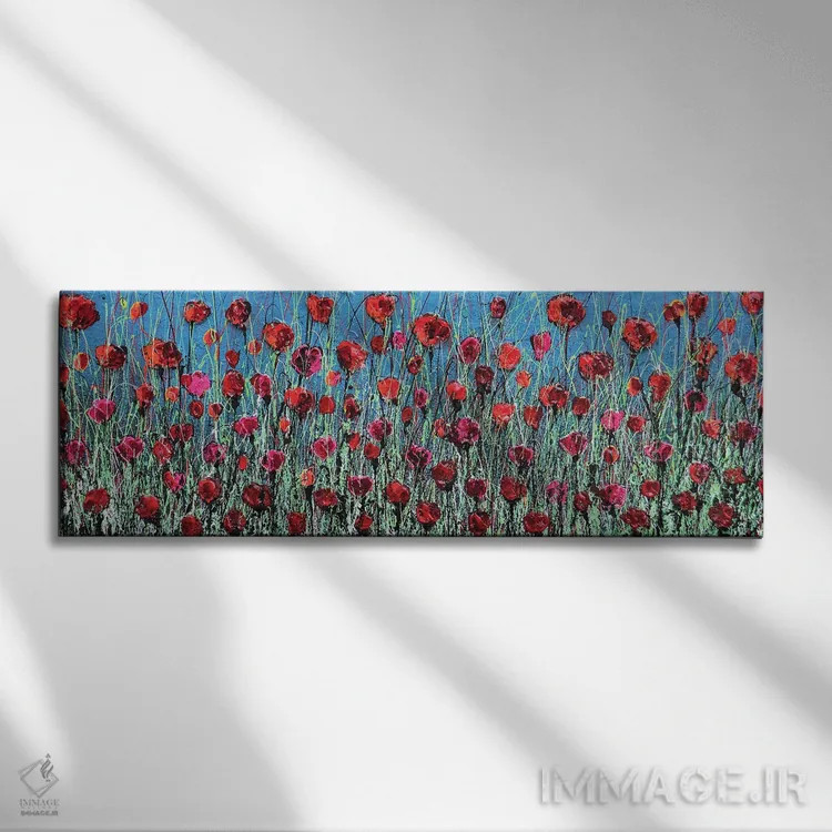 تابلو در آبی... اثر دوناتلا مارائونی - نمای روبهرو روی دیوار