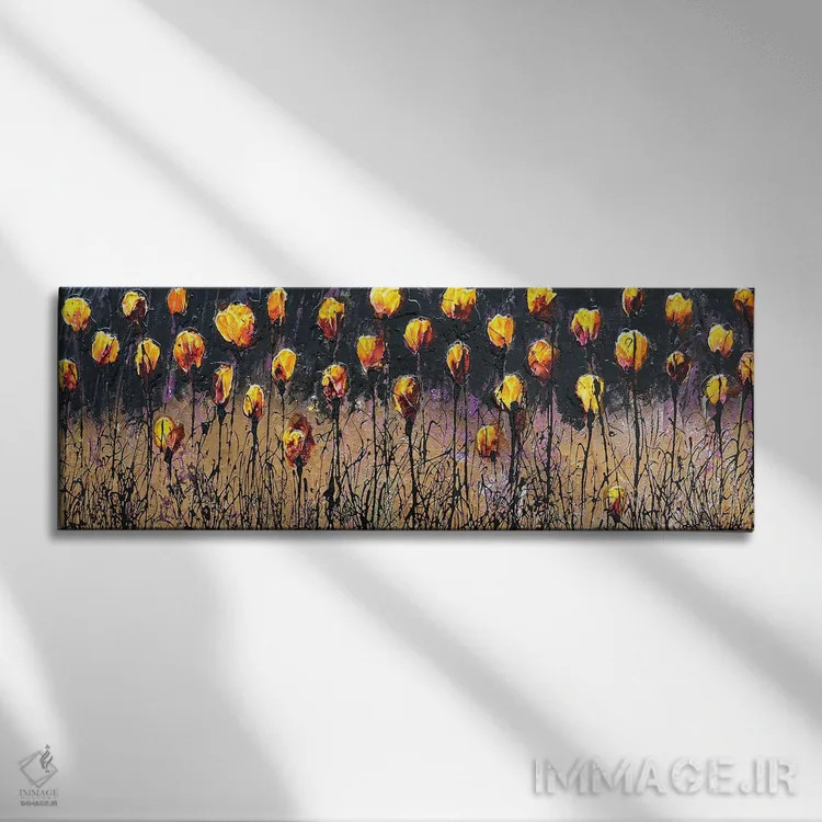 تابلو زرد... اثر دوناتلا مارائونی - نمای روبهرو روی دیوار