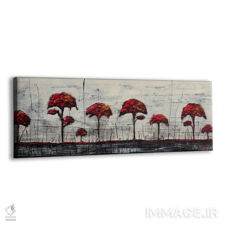 تابلو درختان قرمز اثر دوناتلا مارائونی - نمای پرسپکتیو محصول
