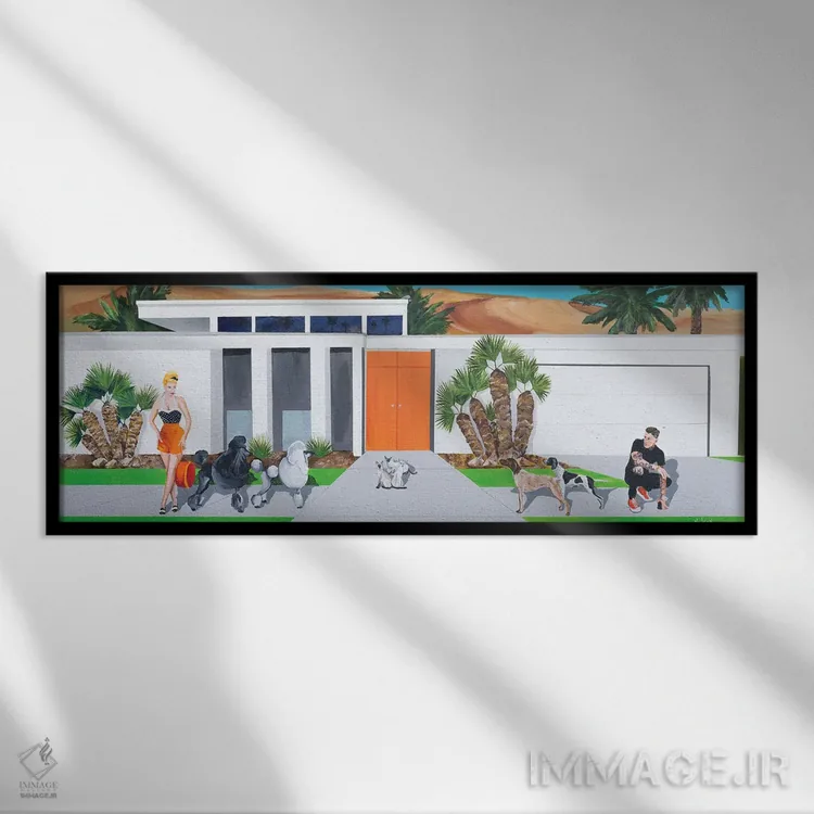 تابلو عشق در نگاه اول اثر دن نلسون - نمای قابدار مشکی