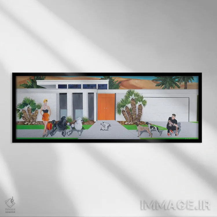 تابلو عشق در نگاه اول اثر دن نلسون - نمای قابدار مشکی