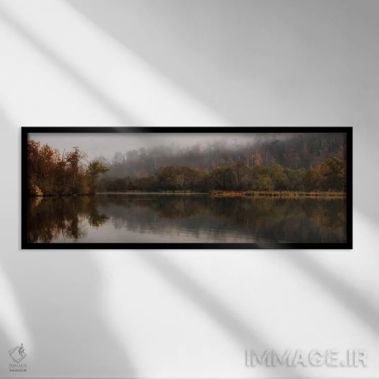 تابلو انعکاس پاییز اثر دنی هد - نمای قابدار مشکی