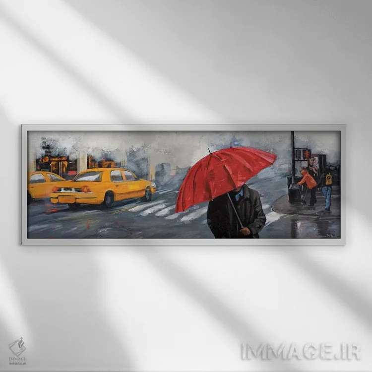 تابلو نیویورک اثر دانا مککلار - نمای قابدار سفید