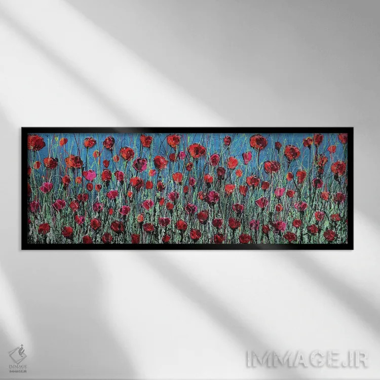 تابلو در آبی... اثر دوناتلا مارائونی - نمای قابدار مشکی