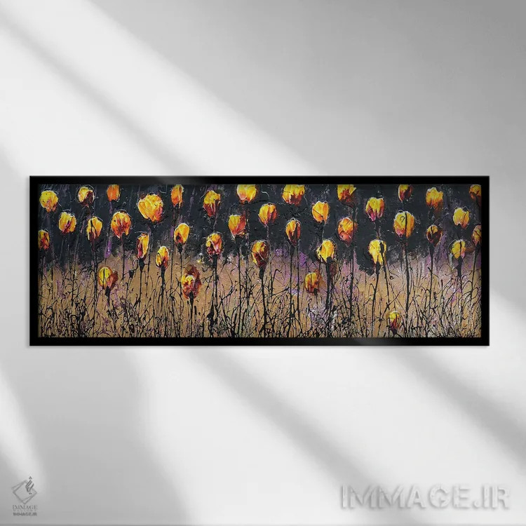 تابلو زرد... اثر دوناتلا مارائونی - نمای قابدار مشکی