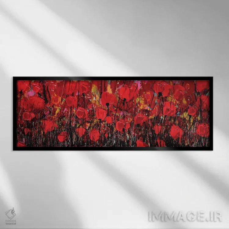 تابلو در قرمز... اثر دوناتلا مارائونی - نمای قابدار مشکی