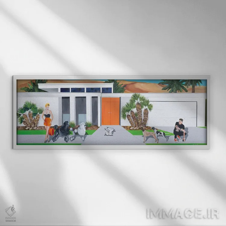 تابلو عشق در نگاه اول اثر دن نلسون - نمای قابدار سفید