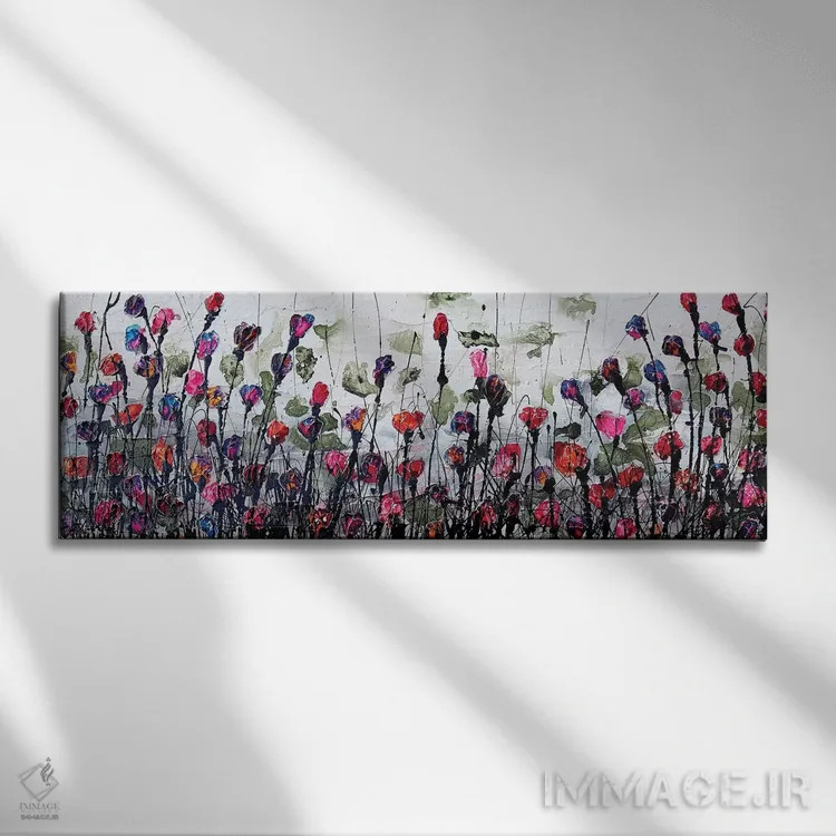 تابلو شقایقهای شگفتانگیز اثر دوناتلا مارائونی - نمای روبهرو روی دیوار