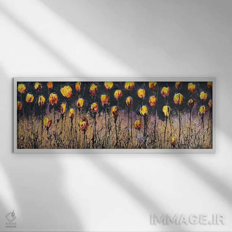 تابلو زرد... اثر دوناتلا مارائونی - نمای قابدار سفید