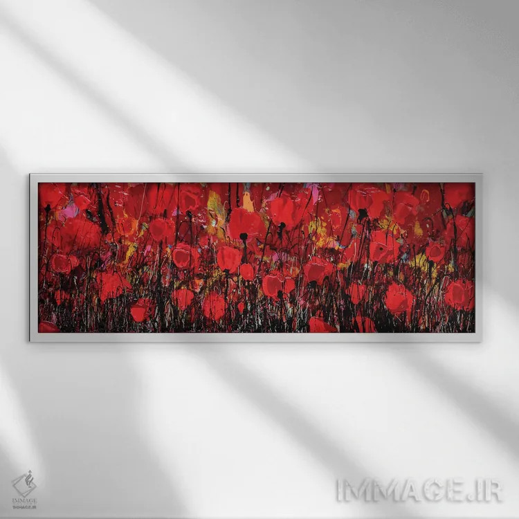 تابلو در قرمز... اثر دوناتلا مارائونی - نمای قابدار سفید