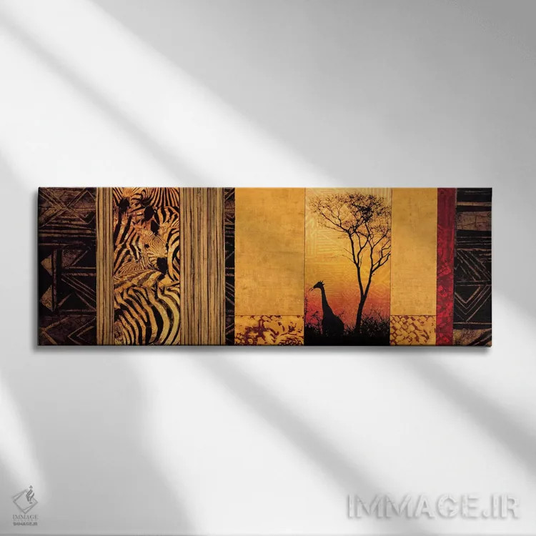 تابلو جلگههای آفریقا اثر کریس دونوان - نمای روبهرو روی دیوار