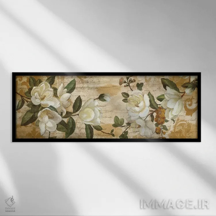 تابلو رمانتیسم مگنولیا اثر کریس دونوان - نمای قابدار مشکی