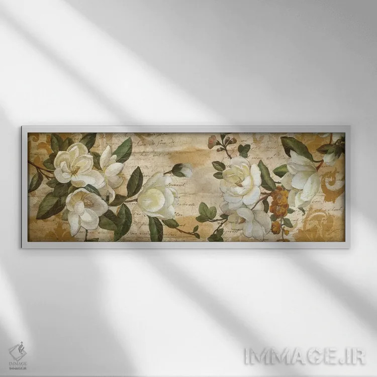 تابلو رمانتیسم مگنولیا اثر کریس دونوان - نمای قابدار سفید