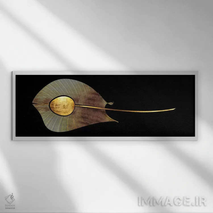 تابلو چشم طاووس اثر دافنه هوراِو - نمای قابدار سفید