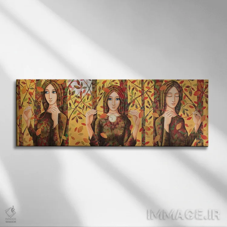 تابلو ریسمان زمان اثر دنیلا پرزیوزو اینوالر - نمای روبهرو روی دیوار