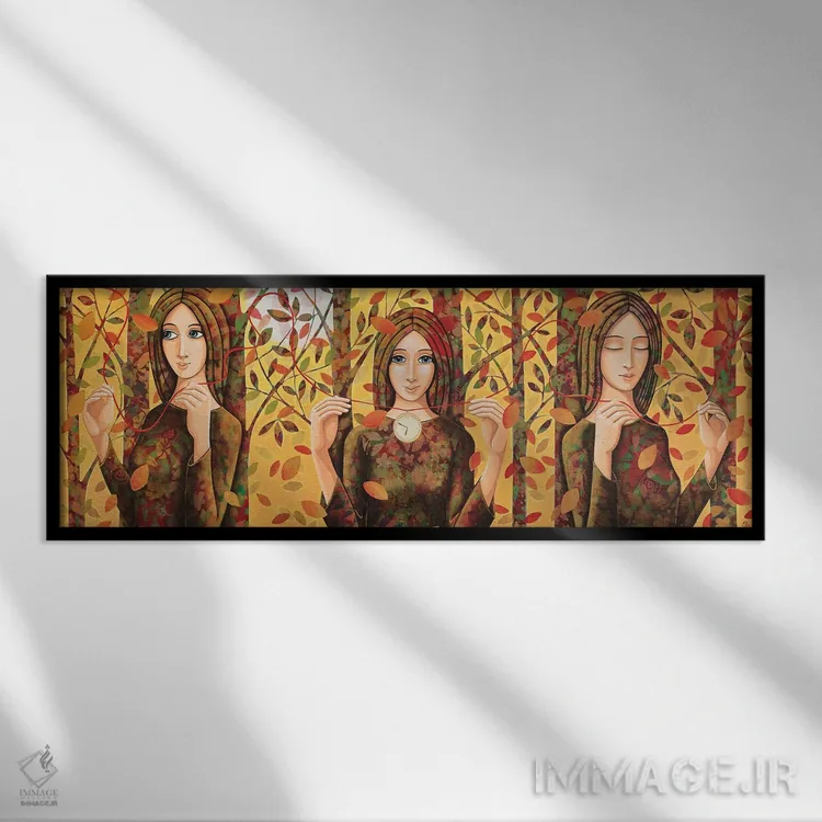 تابلو ریسمان زمان اثر دنیلا پرزیوزو اینوالر - نمای قابدار مشکی