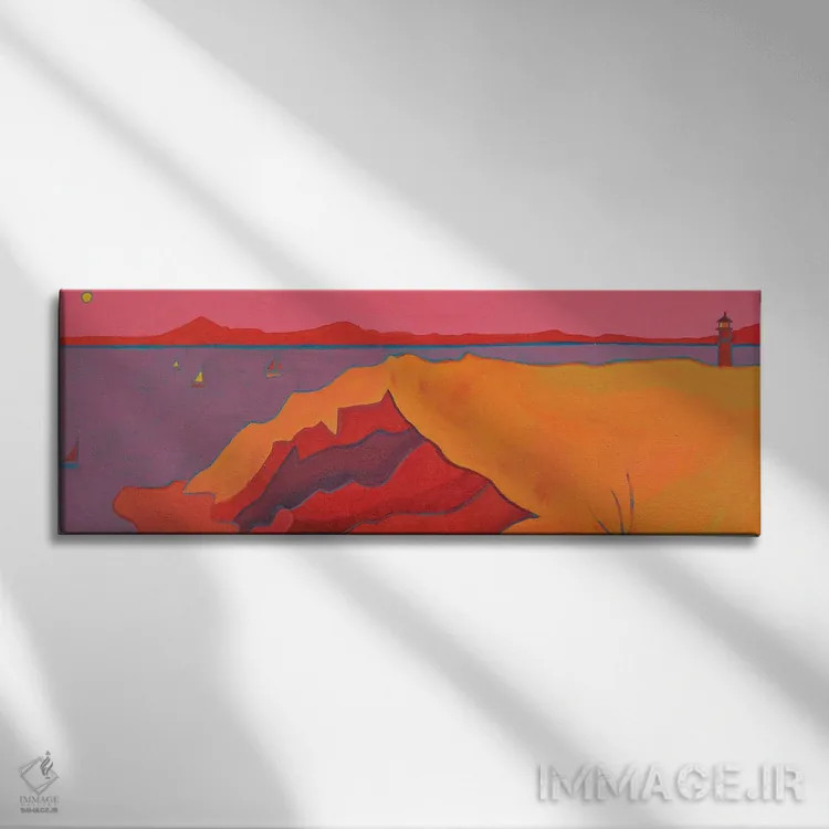 تابلو صخرههای آکوینا اثر دبرا برتون رابینسون - نمای روبهرو روی دیوار