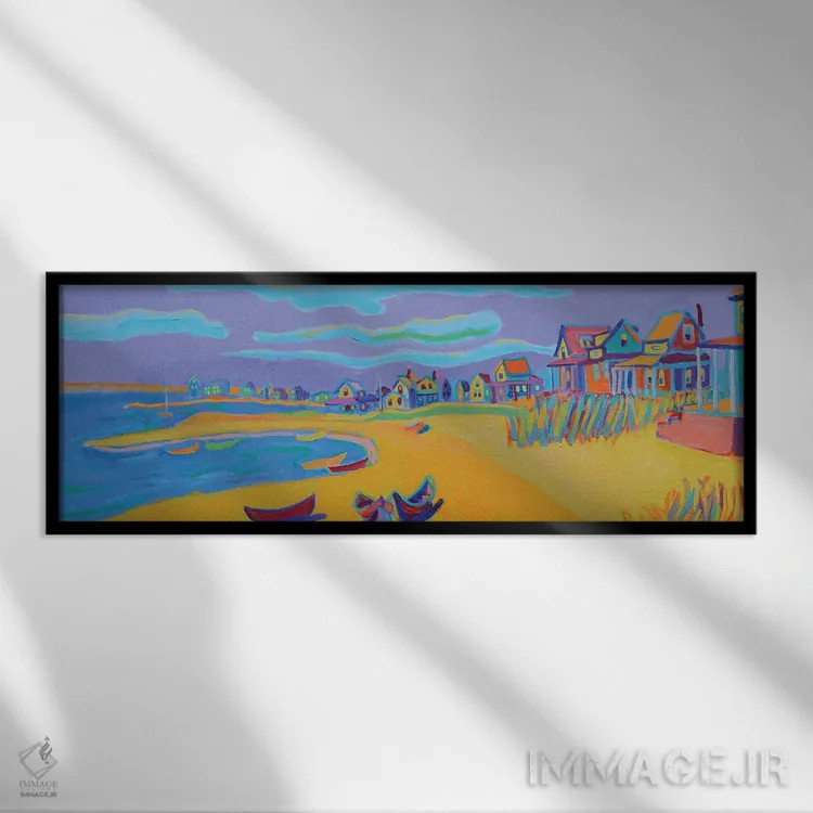 تابلو کهنهکاری جزیرهٔ آلو اثر دبرا برتون رابینسون - نمای قابدار مشکی