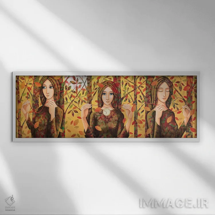 تابلو ریسمان زمان اثر دنیلا پرزیوزو اینوالر - نمای قابدار سفید