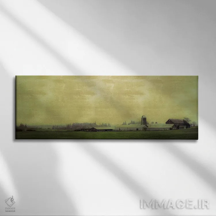 تابلو انبار روستایی اثر دان شوارتز - نمای روبهرو روی دیوار