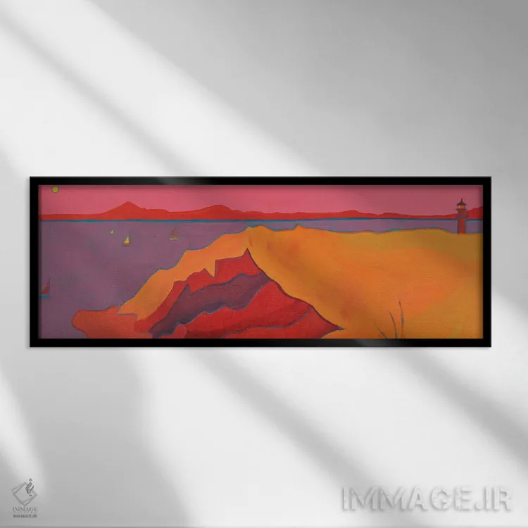 تابلو صخرههای آکوینا اثر دبرا برتون رابینسون - نمای قابدار مشکی