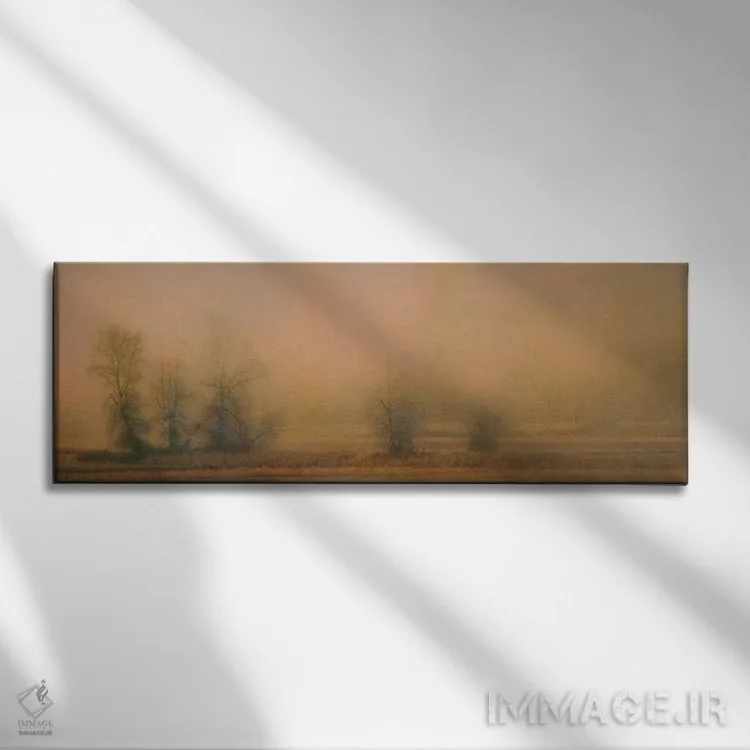 تابلو جزیره مهآلود اثر دان شوارتز - نمای روبهرو روی دیوار