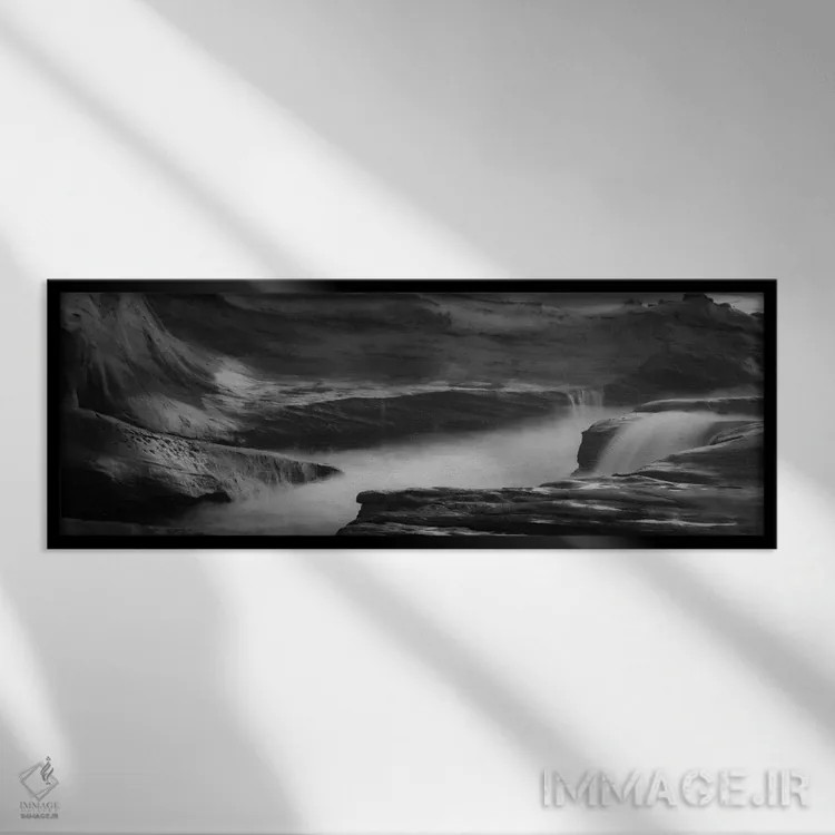 تابلو پاشش در دره اثر دان شوارتز - نمای قابدار مشکی