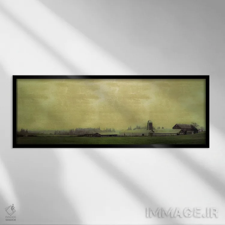 تابلو انبار روستایی اثر دان شوارتز - نمای قابدار مشکی