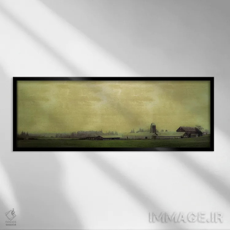 تابلو انبار روستایی اثر دان شوارتز - نمای قابدار مشکی