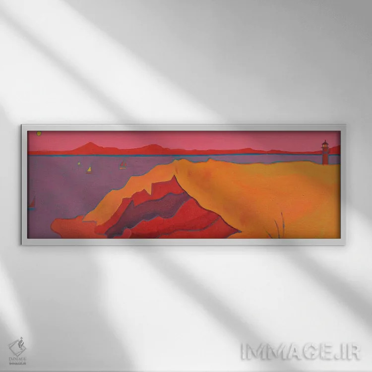 تابلو صخرههای آکوینا اثر دبرا برتون رابینسون - نمای قابدار سفید