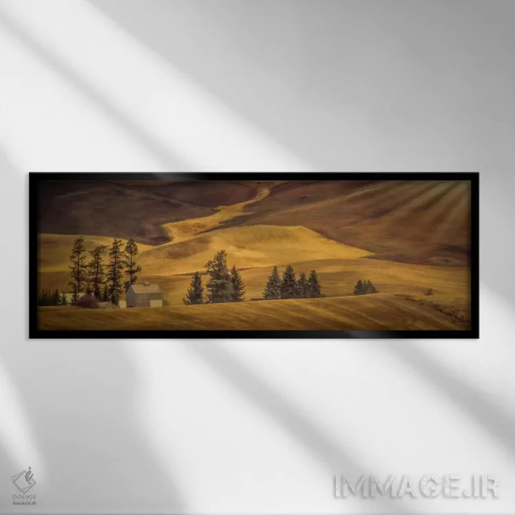 تابلو مزرعه آرمانی اثر دان شوارتز - نمای قابدار مشکی