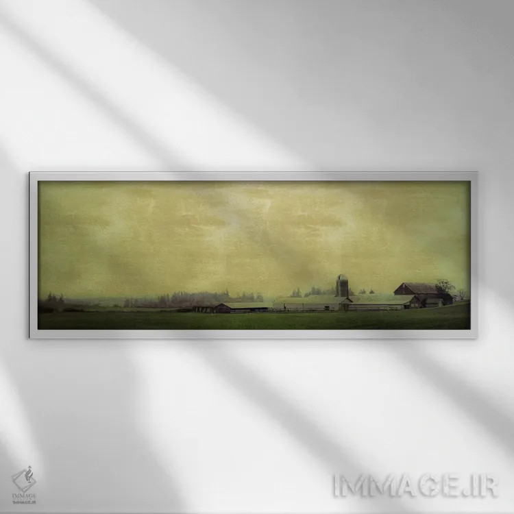 تابلو انبار روستایی اثر دان شوارتز - نمای قابدار سفید