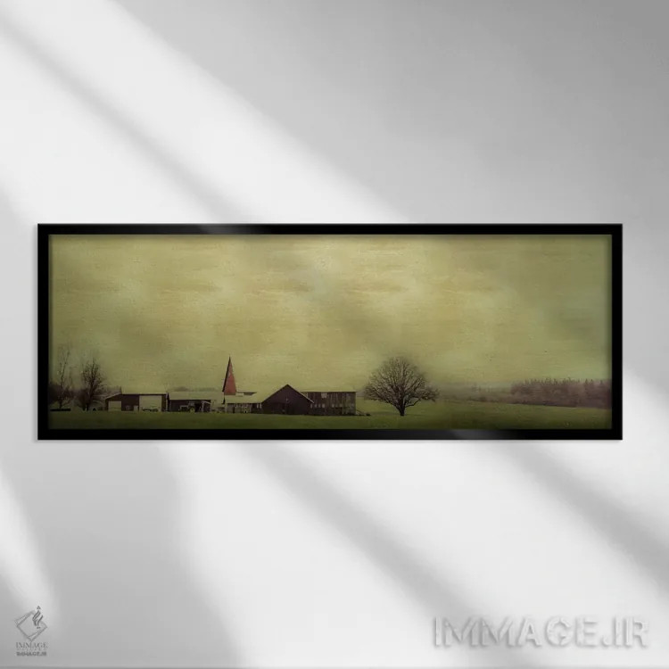 تابلو انبار کنار جاده اثر دان شوارتز - نمای قابدار مشکی