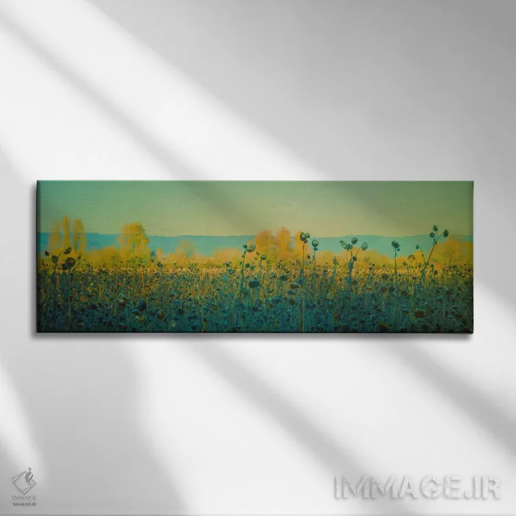 تابلو آفتابگردانهای پاییزی اثر دان شوارتز - نمای روبهرو روی دیوار