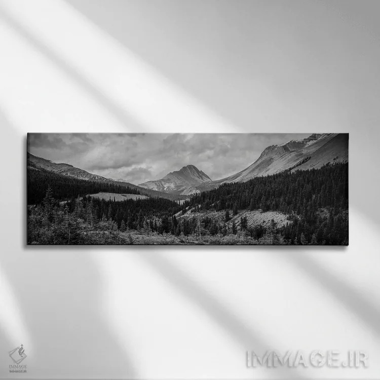 تابلو پانورامای مسیر آیسفیلدز اثر دن اسپرول - نمای روبهرو روی دیوار